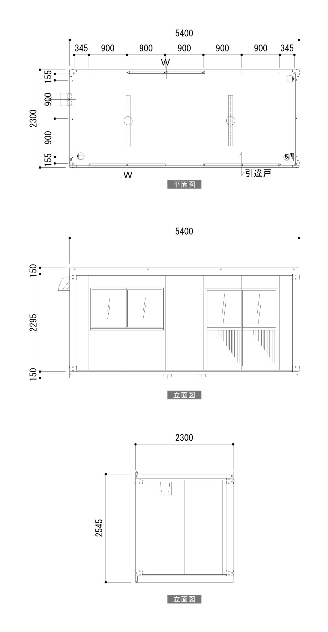製品コード：BE54の図面1