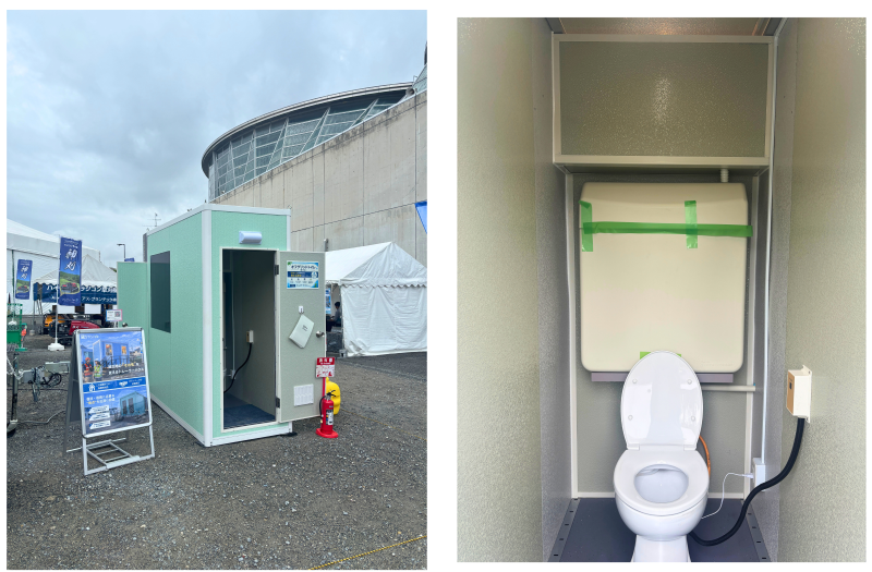 雨水を貯留・活用するオフグリッドトイレシステム（試作品）